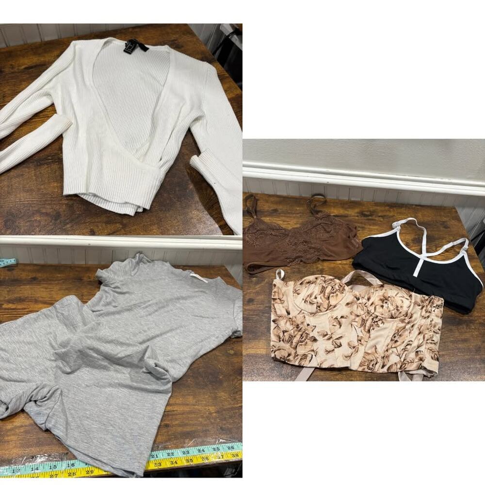 Bundle of Size S/M Clothes (16 Pieces) Tops Pants Bras Neutrals Basics - Picture 4 of 4